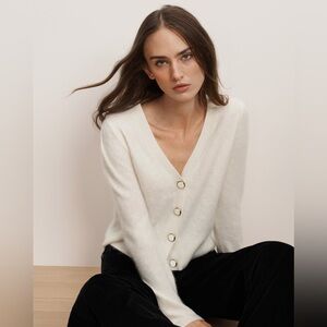Veronica Beard Solene Brushed Cashmere Cardigan $548 New with tag